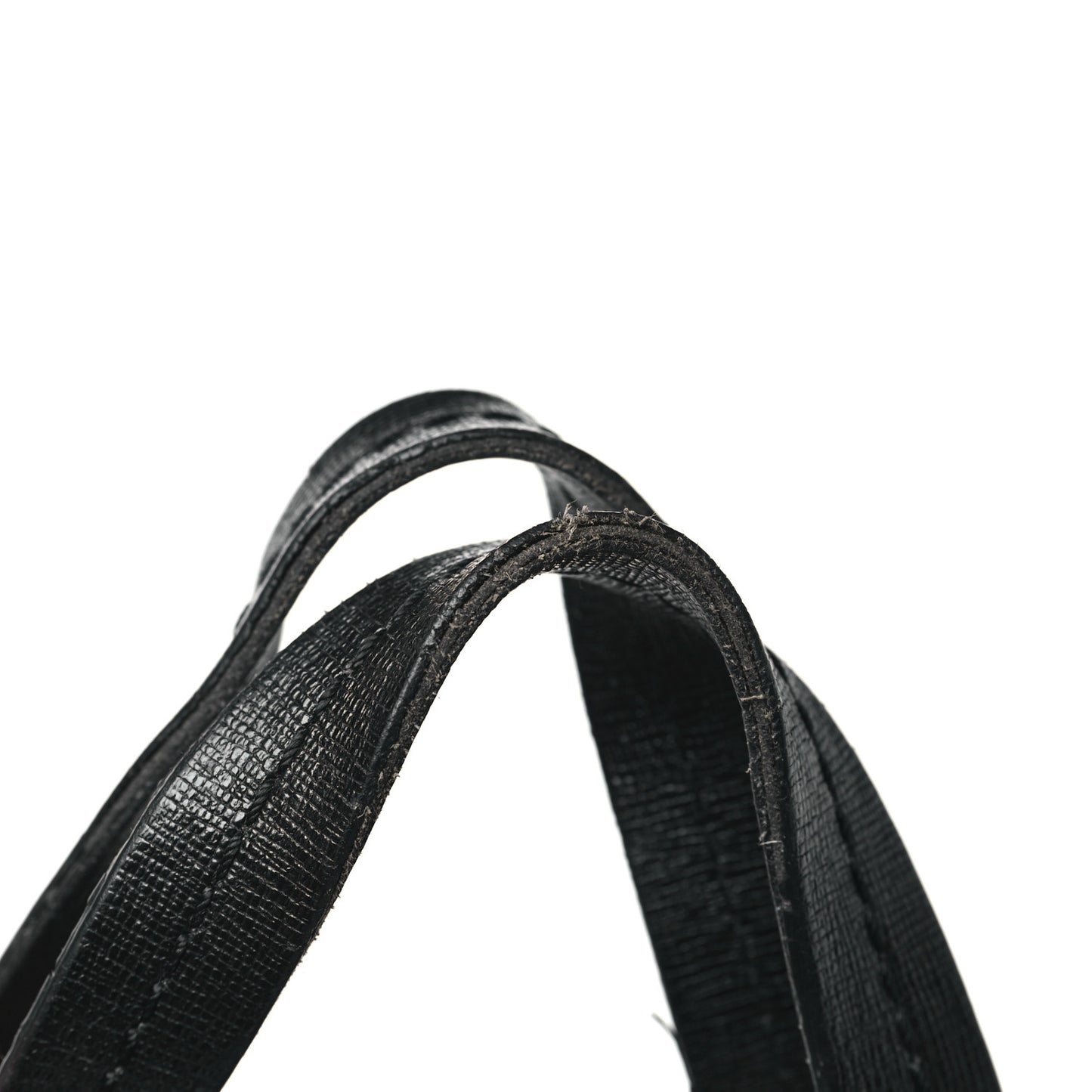 Saffiano Striped Diag Binder Crossbody Black White