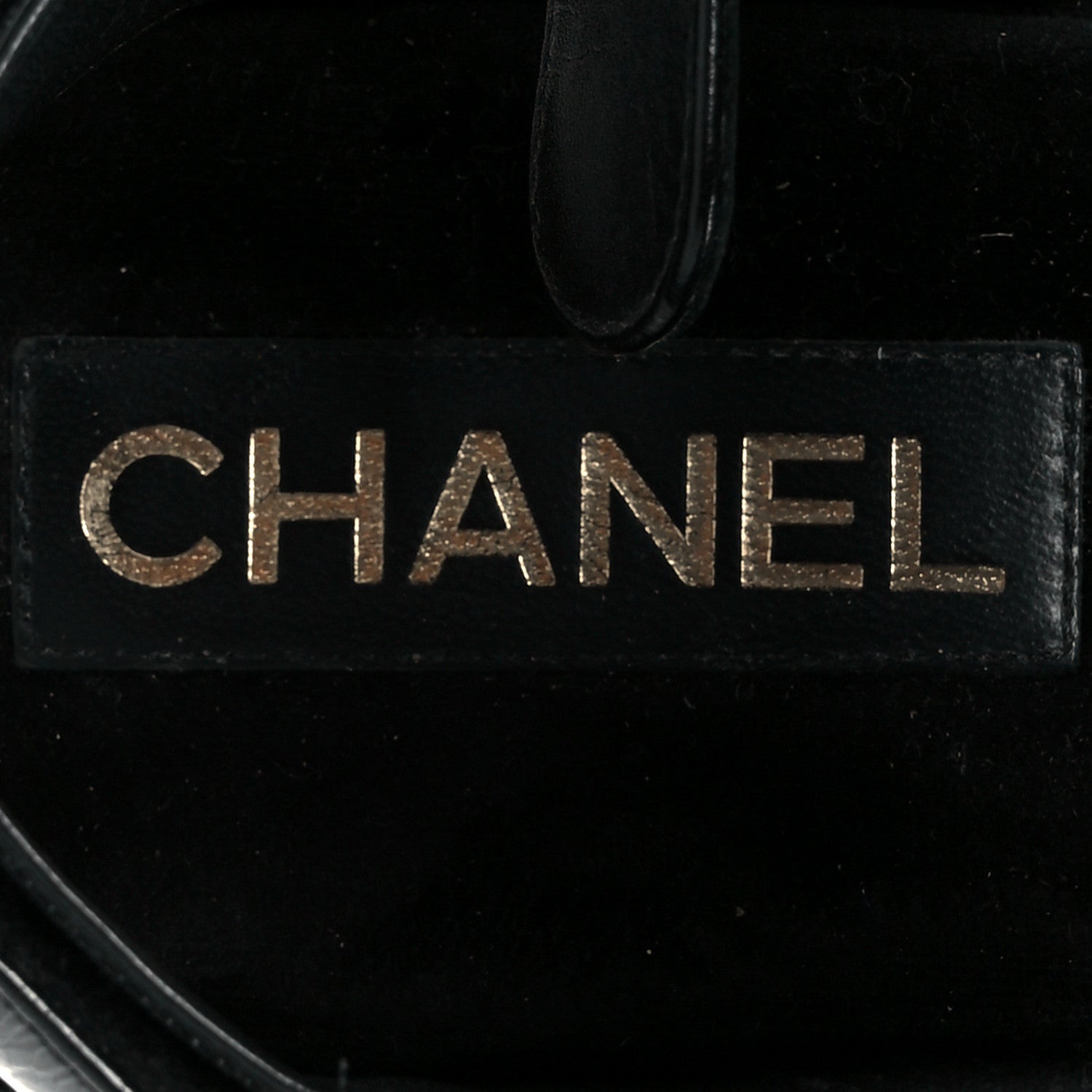 Chanel Shiny Calfskin Logo Platform Sandals 41 Black 7 of 9