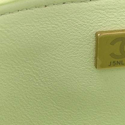 Chanel Lambskin Quilted Trendy Vanity Case Sea Green 7 of 10