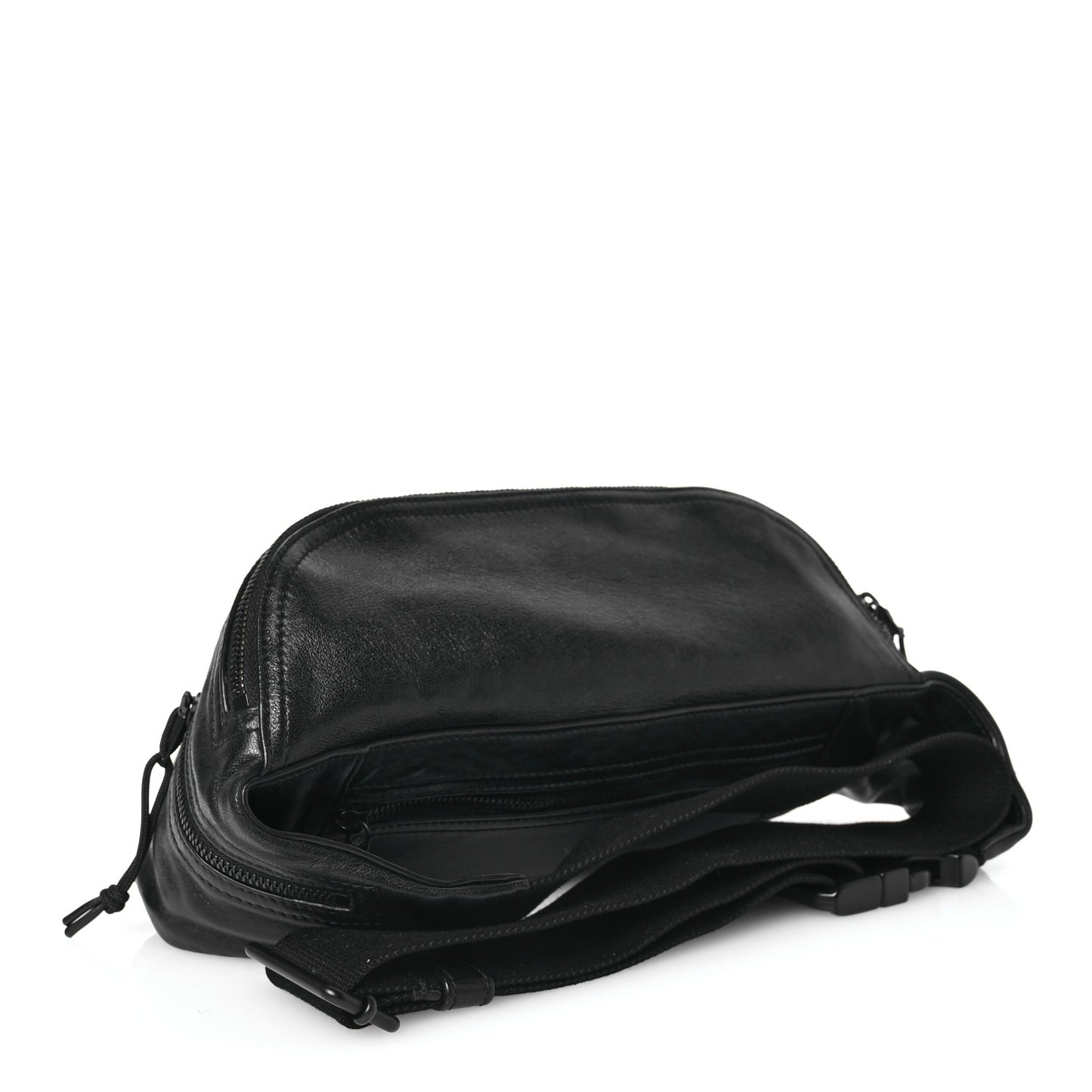 Lambskin Logo Ripstop Body Belt Bag Black