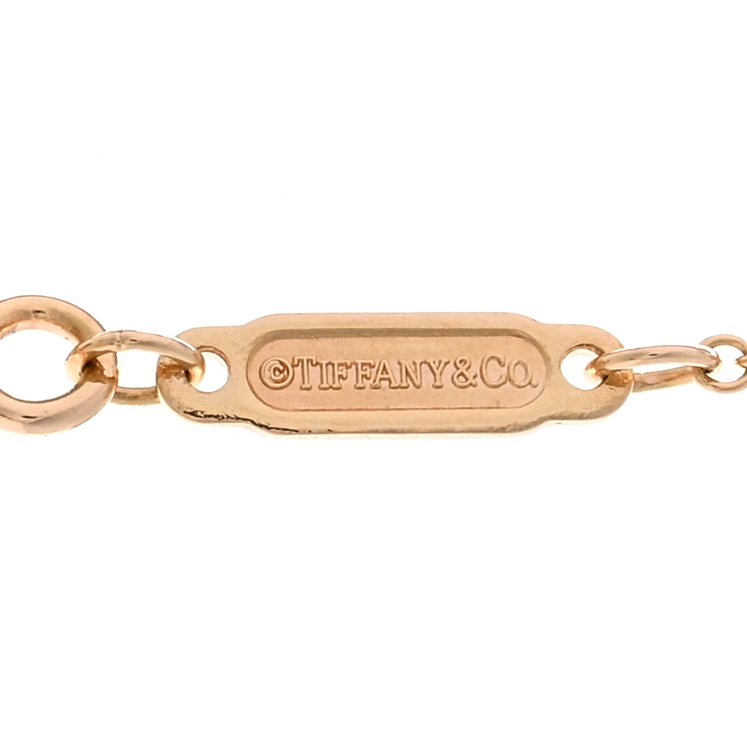 Tiffany 18K Rose Gold Small T Smile Pendant Necklace 4 of 4