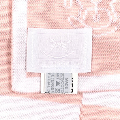 Hermes Cotton Knit Adada Baby Blanket Rose Lilas 3 of 3