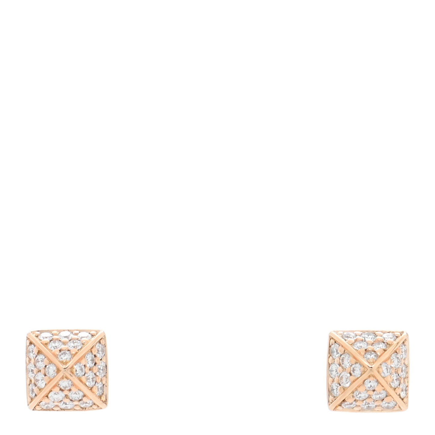 18K Rose Gold Diamond Clou d'H Stud Earrings