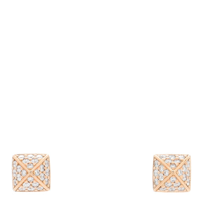 Hermes 18K Rose Gold Diamond Clou d'H Stud Earrings 1 of 5