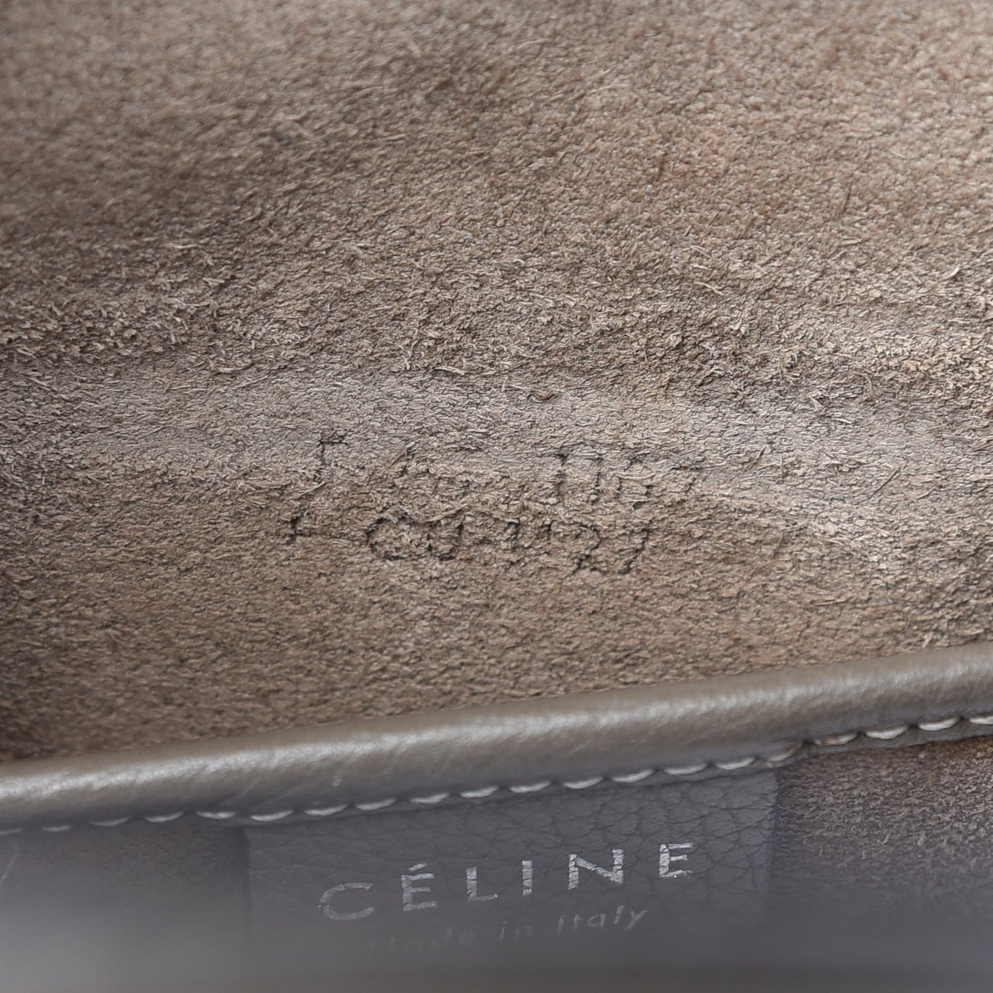 Drummed Calfskin Nano Luggage Souris