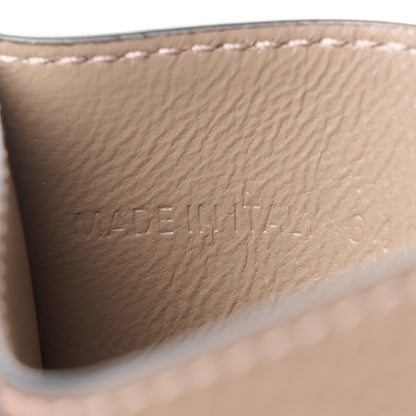 Balenciaga Grained Calfskin Neo Classic Silver Hardware Card Holder Mink Grey 8 of 9