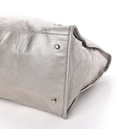 Balenciaga Metallic Agneau Classic Hardware Work Argent 9 of 11