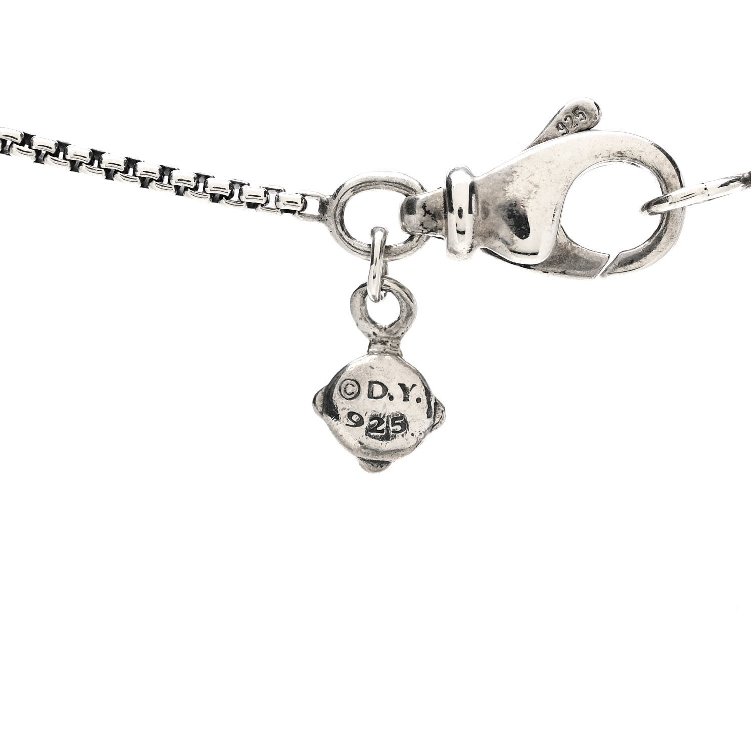David Yurman Sterling Silver Pearl 8mm Petite Chatelaine Pendant Necklace 4 of 4