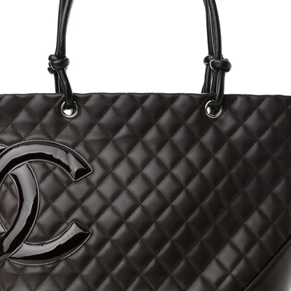 Chanel Calfskin Quilted Large Cambon Tote Brown 7 of 10