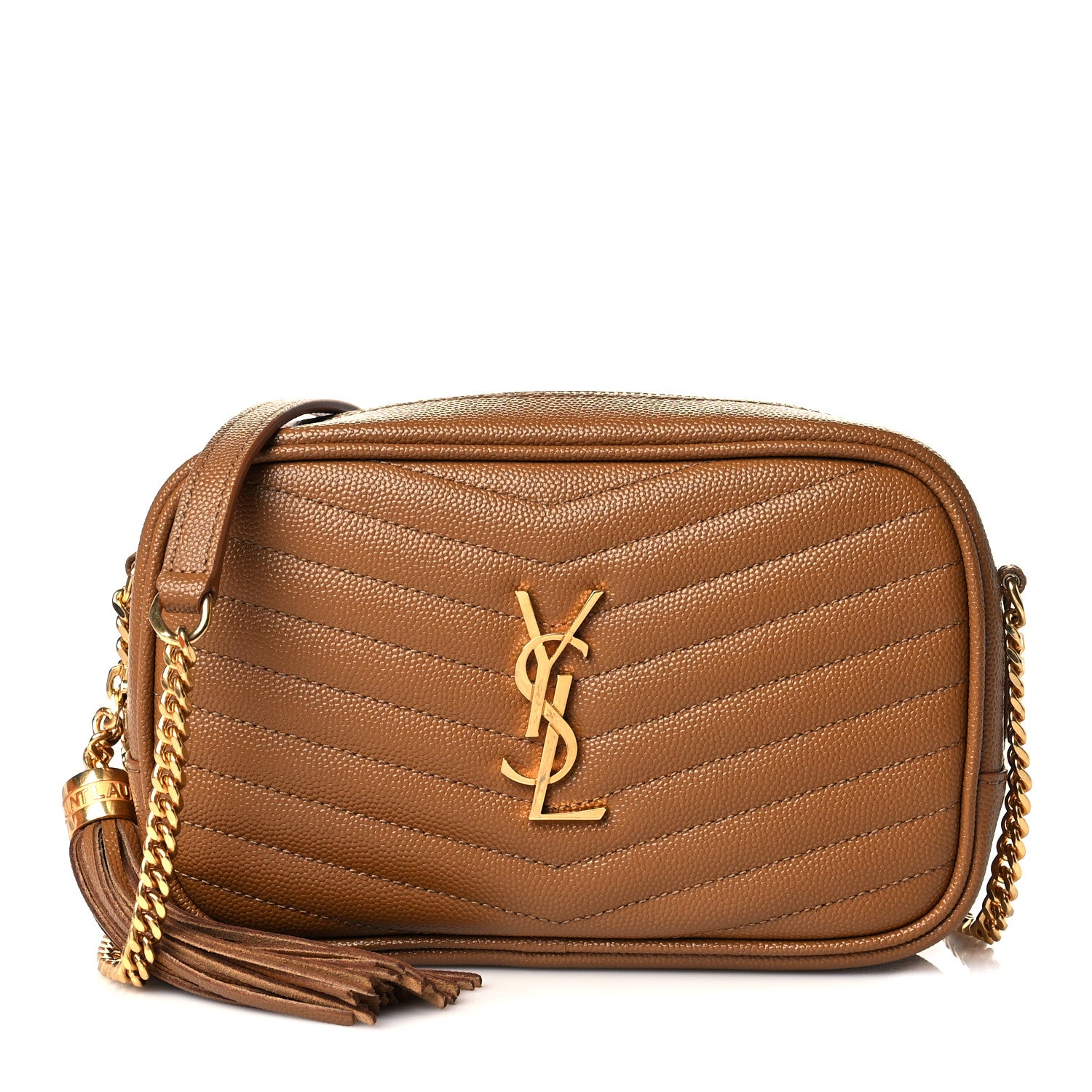 Saint Laurent Grain De Poudre Matelasse Monogram Mini Lou Camera Bag Dune 1 of 9