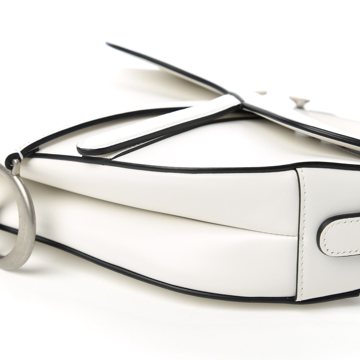 Christian Dior Smooth Calfskin Saddle Bag White 7 of 10