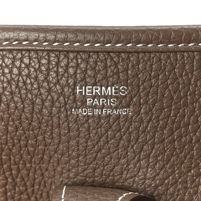 Hermes Taurillon Clemence Evelyne III GM Etoupe 6 of 11