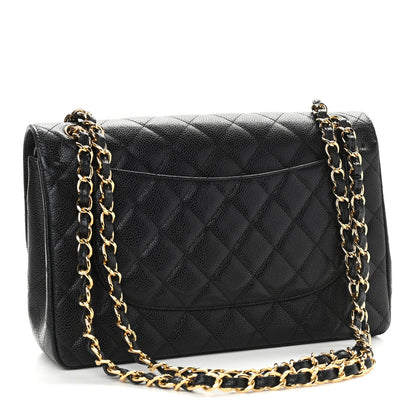 Chanel Caviar Quilted Jumbo Double Flap Black 3 of 14