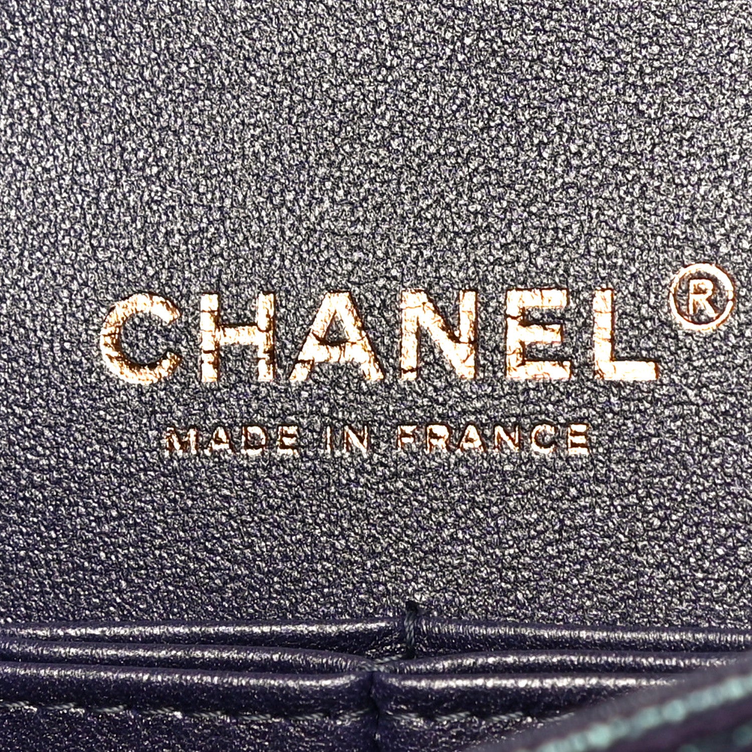 Chanel Iridescent Caviar Quilted Medium Double Flap Dark Blue 5 of 10