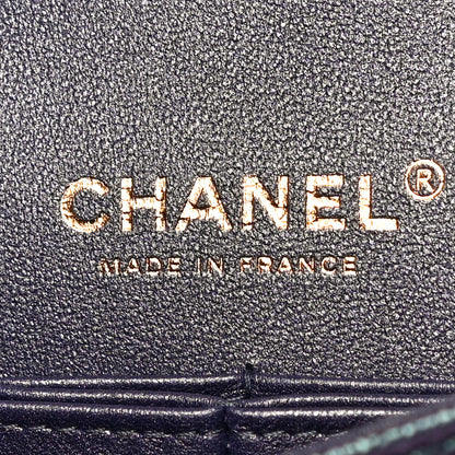 Chanel Iridescent Caviar Quilted Medium Double Flap Dark Blue 5 of 10