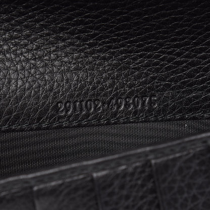 Gucci Calfskin Soho Zip Around Wallet Black 7 of 11