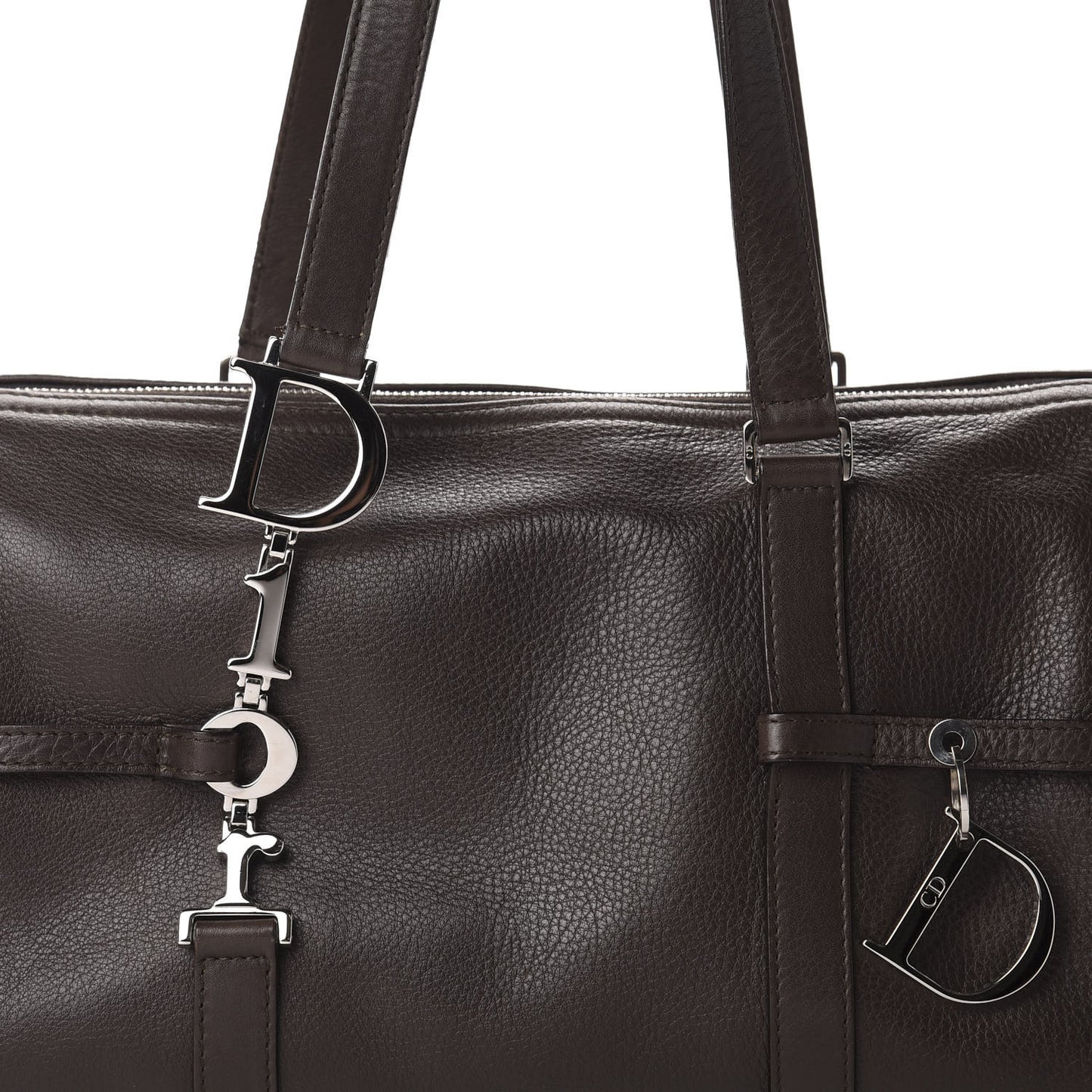 Calfskin Logo Charms Boston Brown