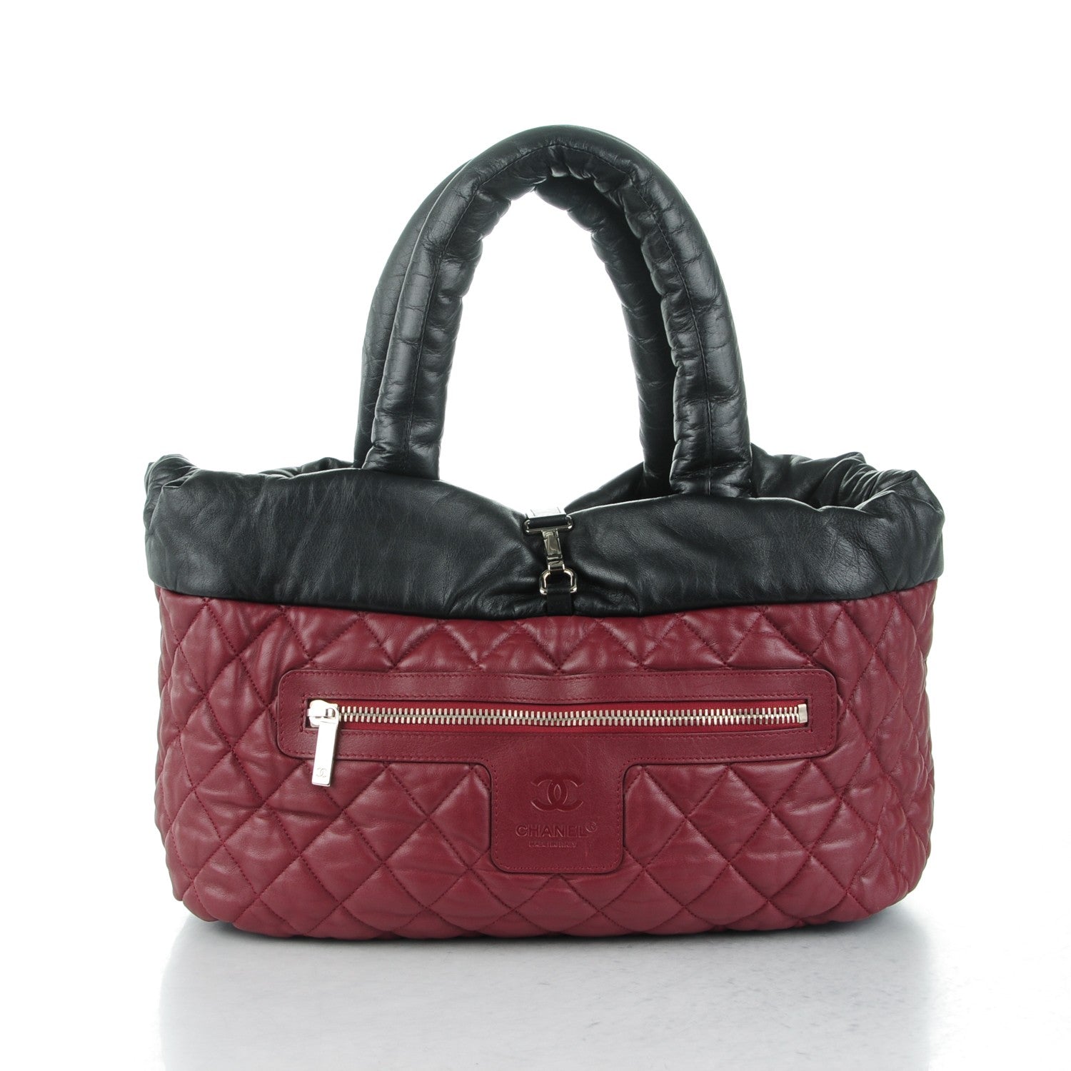 Chanel Lambskin Quilted Medium Coco Cocoon Reversible Tote Black 5 of 8