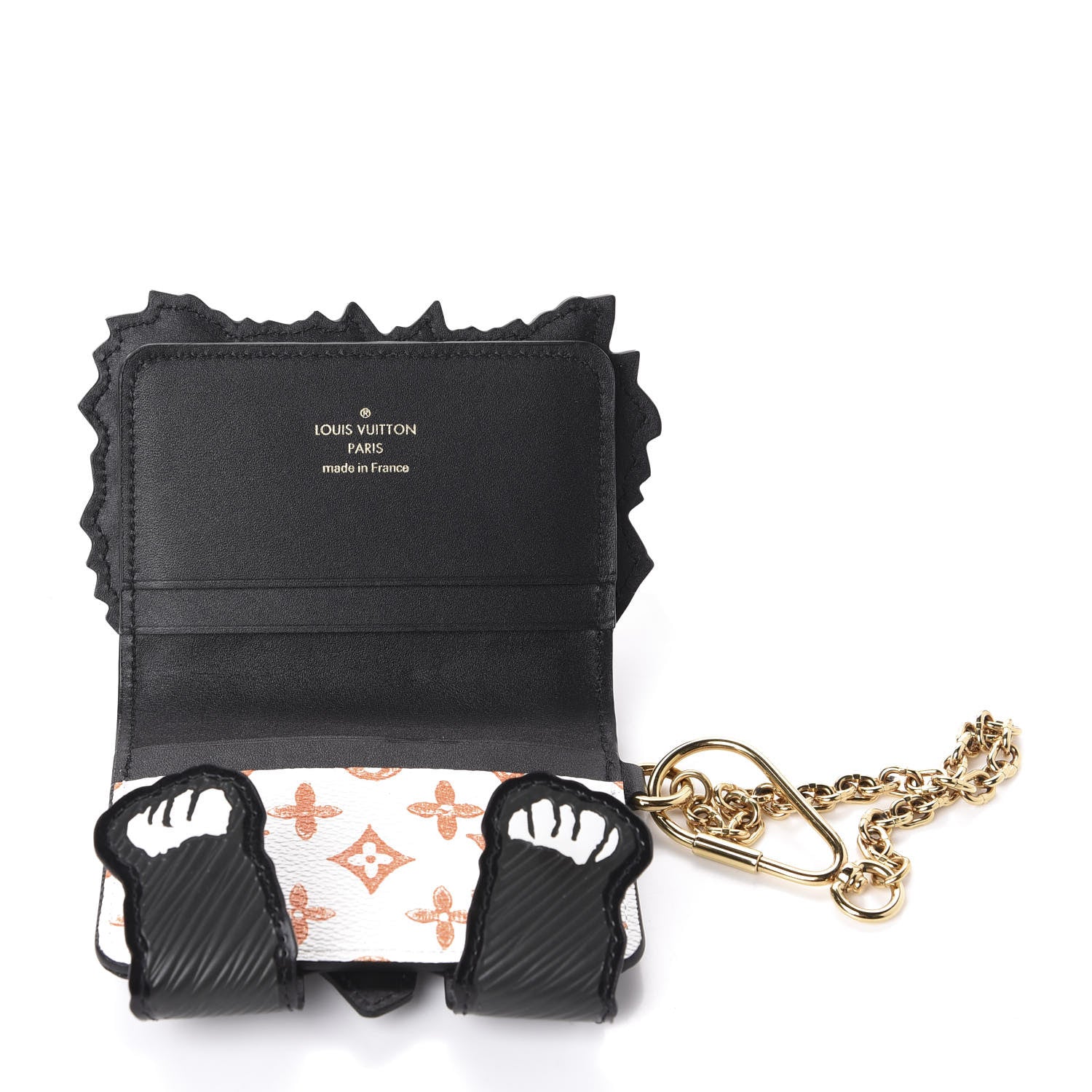 Louis Vuitton Epi Grace Coddington Catogram Calfskin Cat Card Holder Black 6 of 12