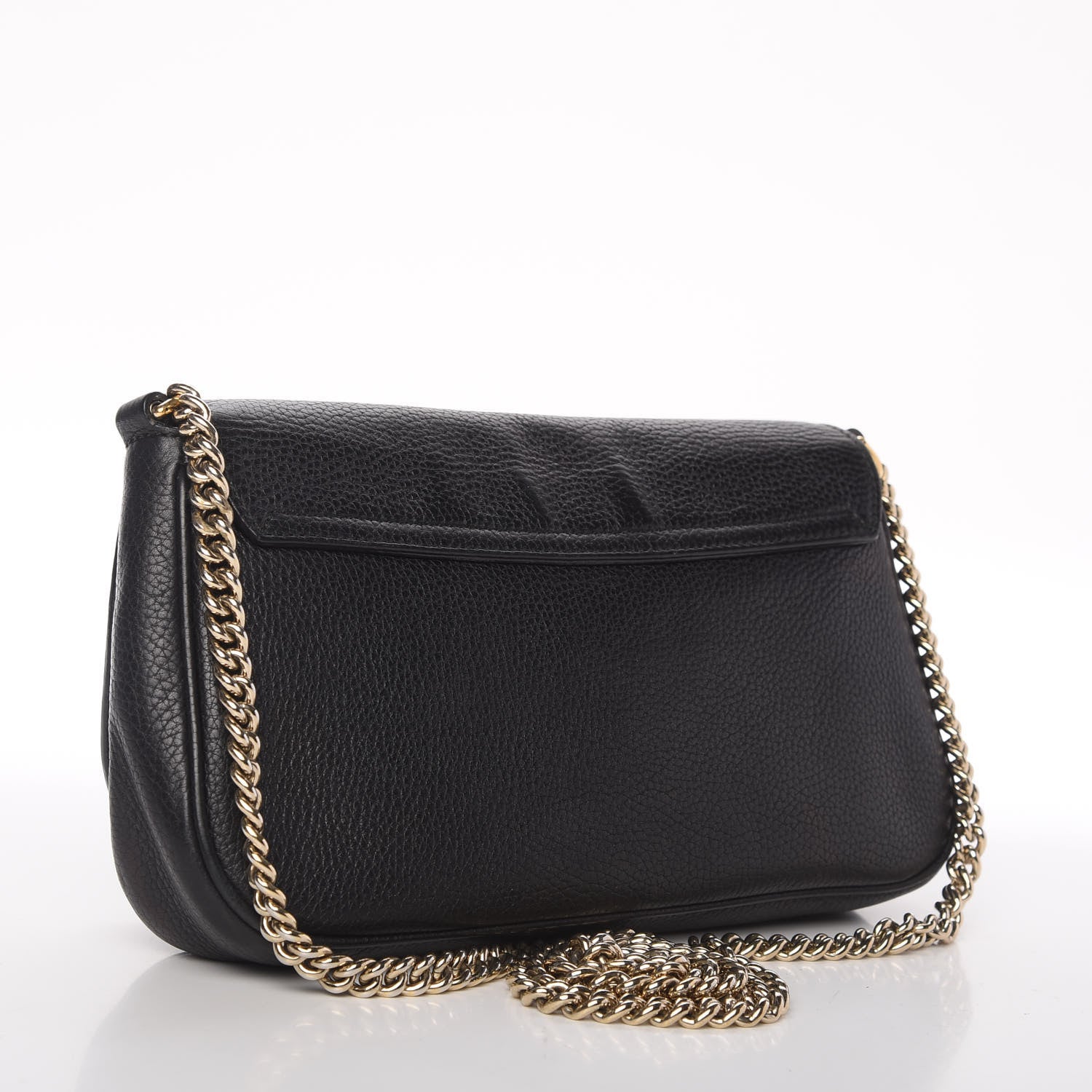 Gucci Pebbled Calfskin Medium Soho Flap Crossbody Black 3 of 11