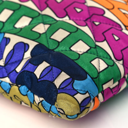 Chanel Printed Fabric Quilted Logo Large Shopping Tote Multicolor 8 of 14