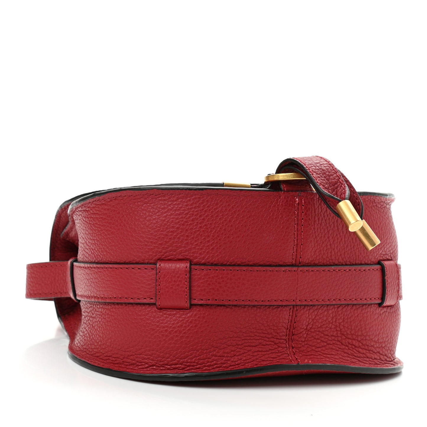 Calfskin Mini Marcie Round Crossbody Bag Red