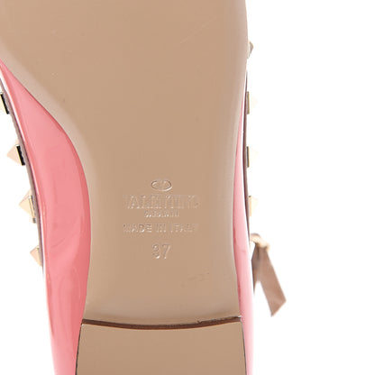Valentino Garavani Patent Rockstud Cage Ballerina Flats 37 Ninphea Poudre 6 of 7