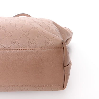 Gucci Guccissima Medium Zippered Shopping Tote Rose Beige 13 of 14