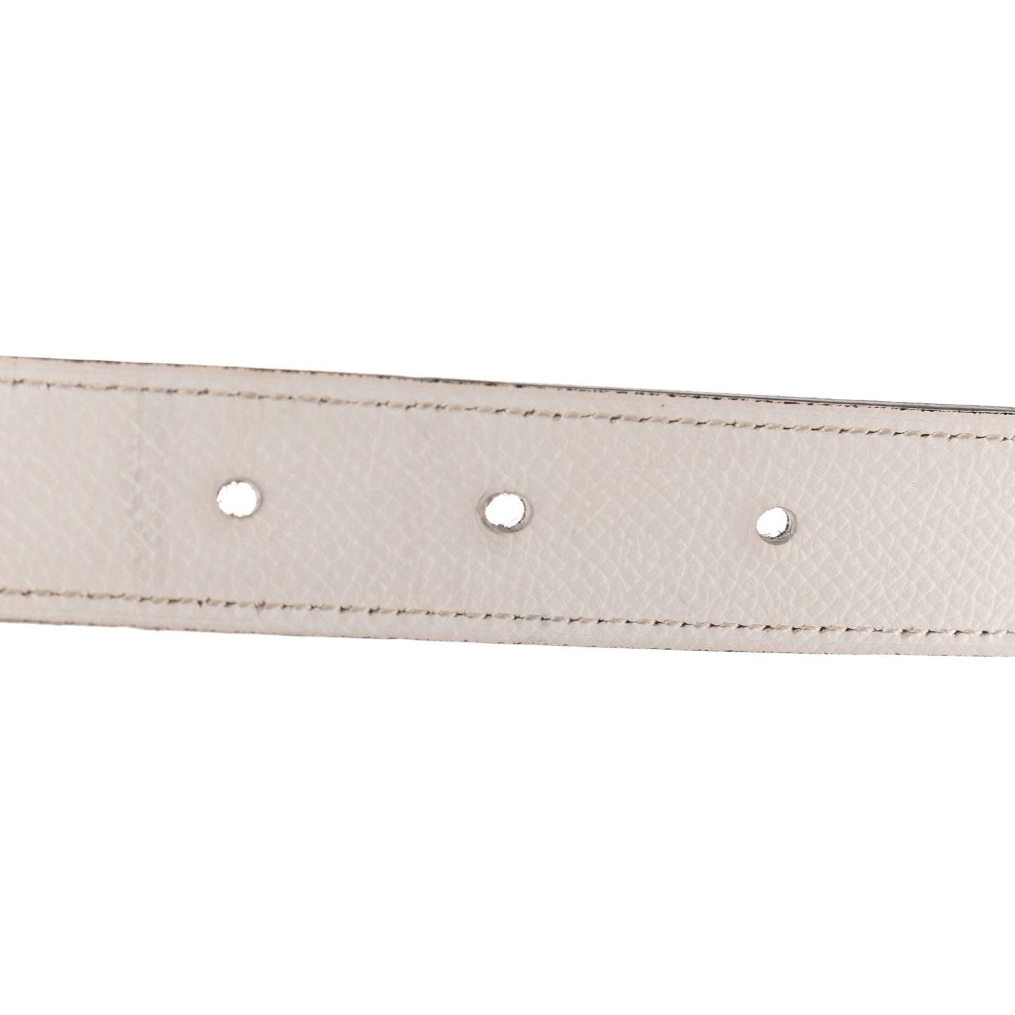 Swift Epsom 32mm Constance H Belt 75 Etoupe White