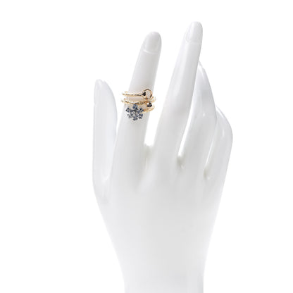 Gucci 18K Yellow Gold Diamond Sapphire Flora Wrap Ring 52 6 2 of 5