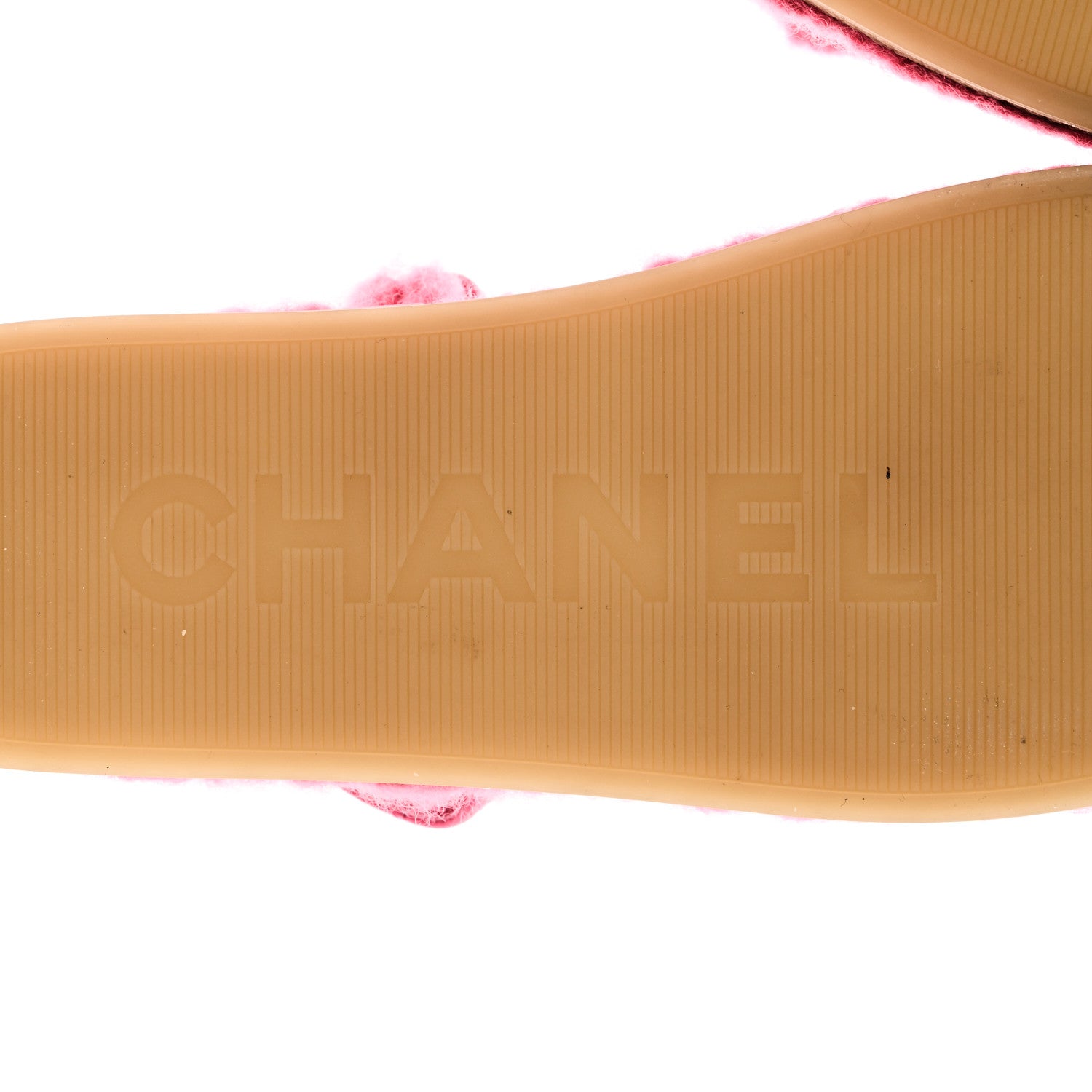 Chanel Cord Lambskin Quilted Logo Sandals 41 Pink 8 of 8