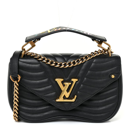 Louis Vuitton Calfskin New Wave Chain MM Black 1 of 14