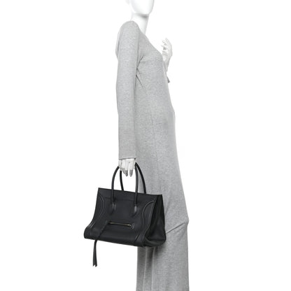 Celine Grained Calfskin Medium Phantom Luggage Black 2 of 11