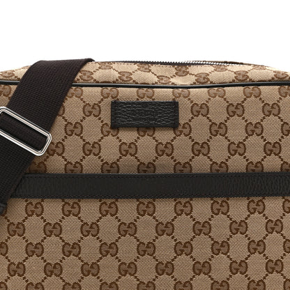 Gucci Monogram Dollar Calfskin Large Camera Case Beige Ebony Testa di Moro Marrone Scuro 9 of 11