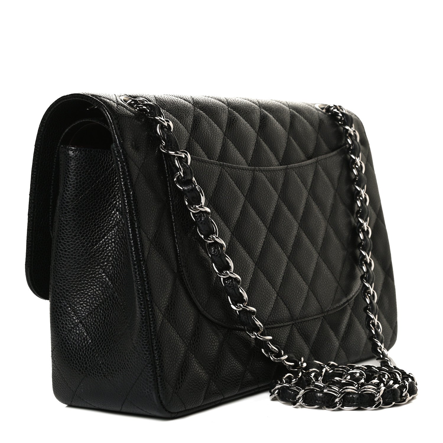 Chanel Caviar Quilted Jumbo Double Flap Black 3 of 13