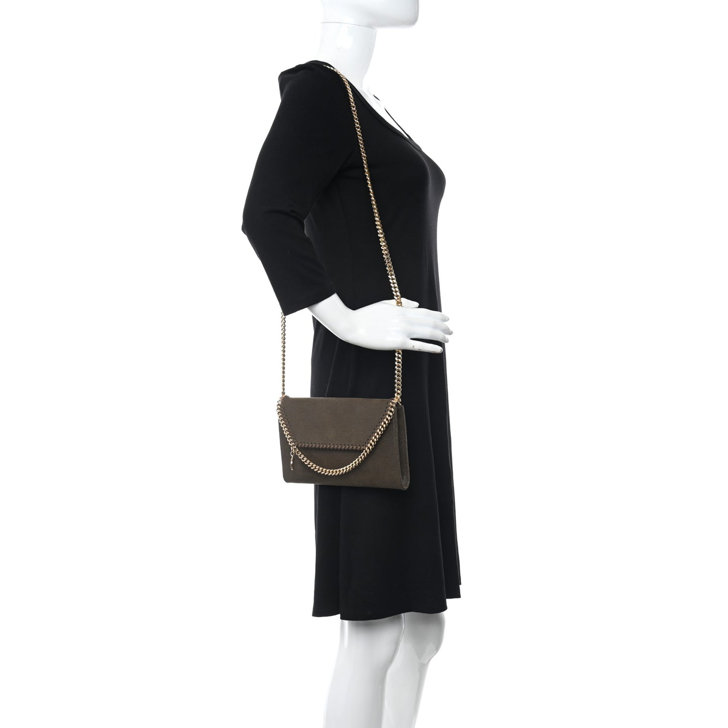 Shaggy Deer Falabella Mini Crossbody Bag Brown