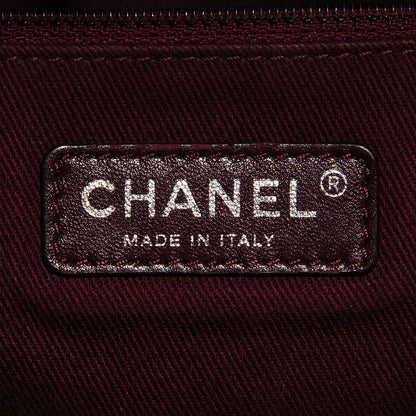 Chanel Calfskin Coated Canvas Quilted Tote Black 6 of 7
