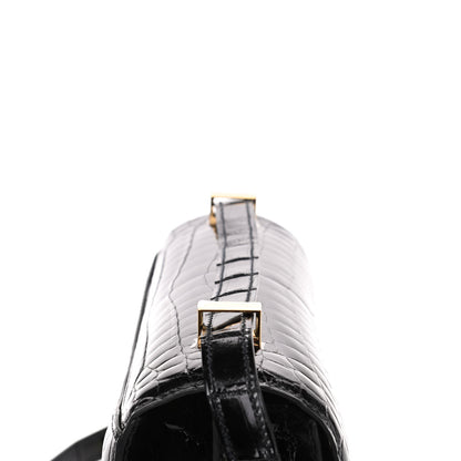 Hermes Shiny Niloticus Crocodile Constance 24 Black 18 of 20