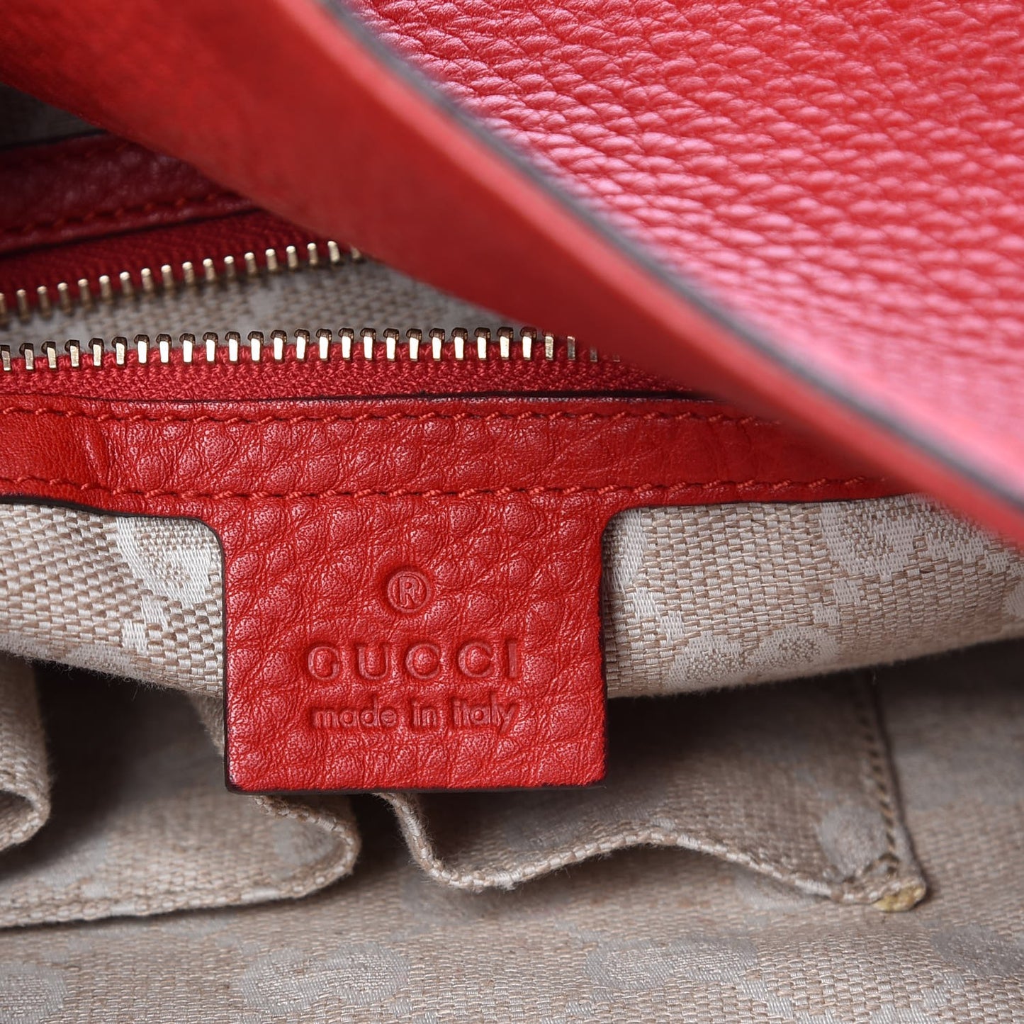 Pebbled Calfskin Medium Diana Bamboo Shoulder Bag Red