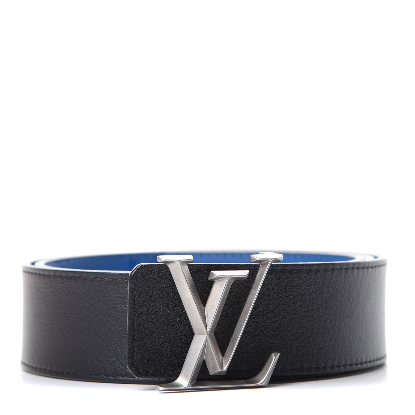 Calfskin Monogram 40mm LV Initiales Reversible Belt 90 36 Blue