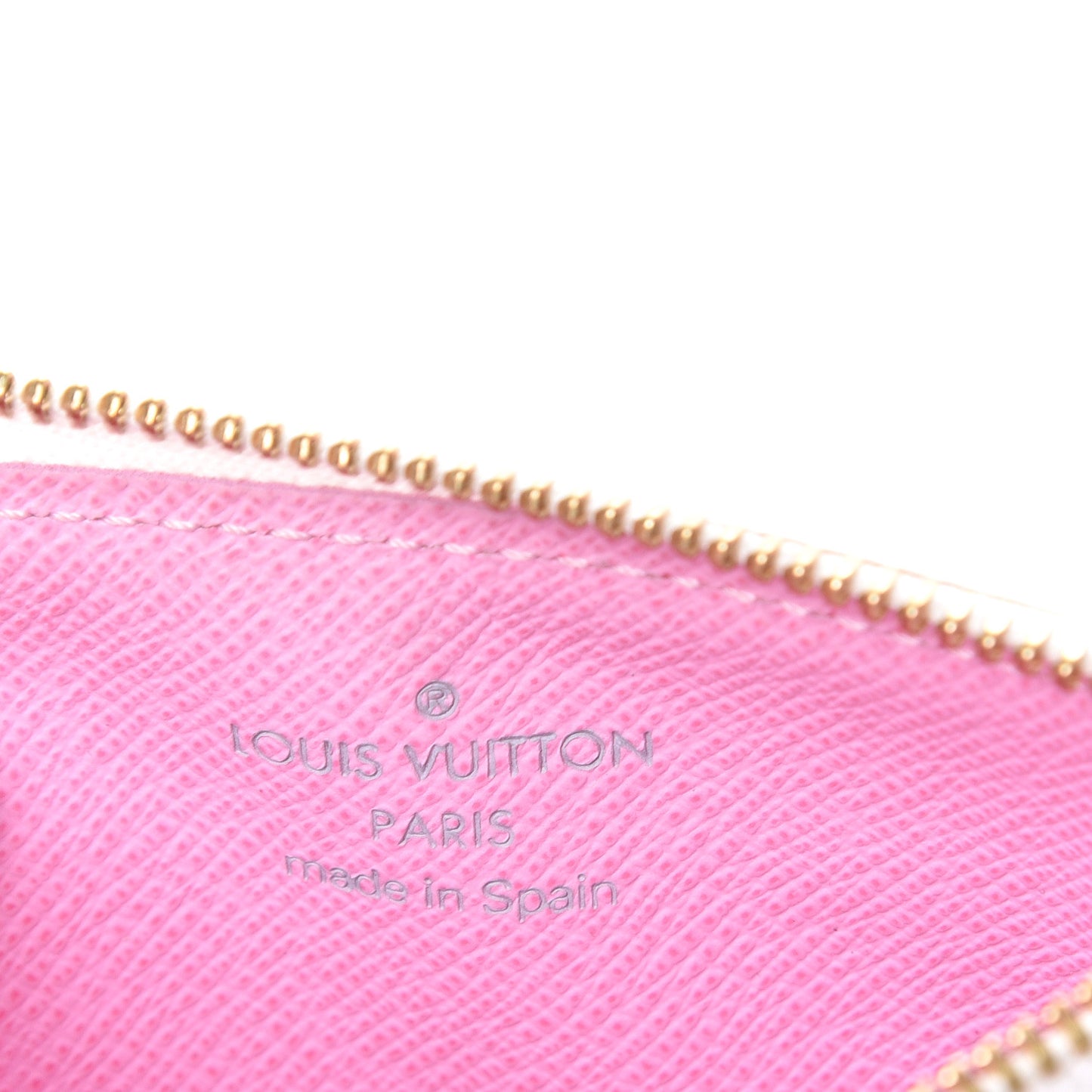 Monogram Multicolor Key Pouch White Litchi