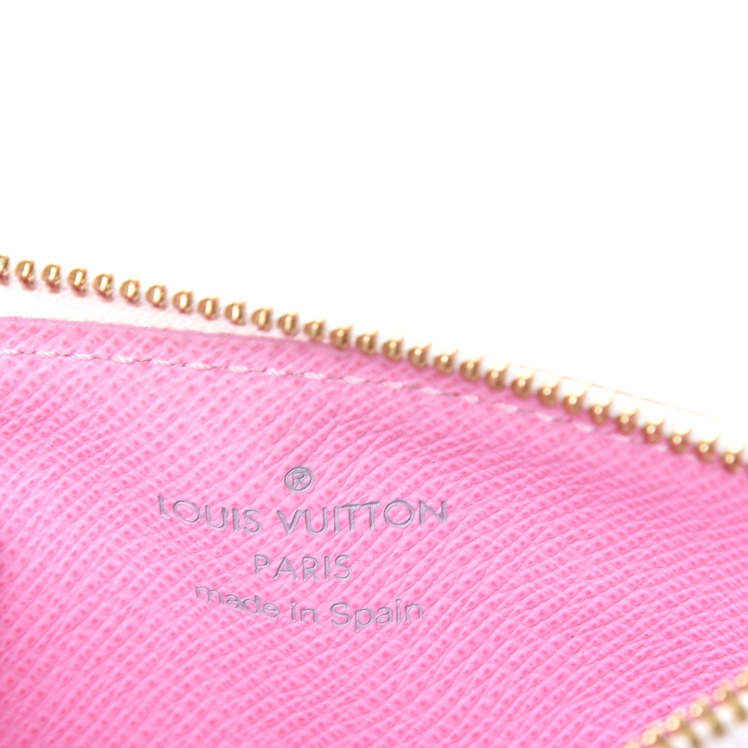 Louis Vuitton Monogram Multicolor Key Pouch White Litchi 5 of 6