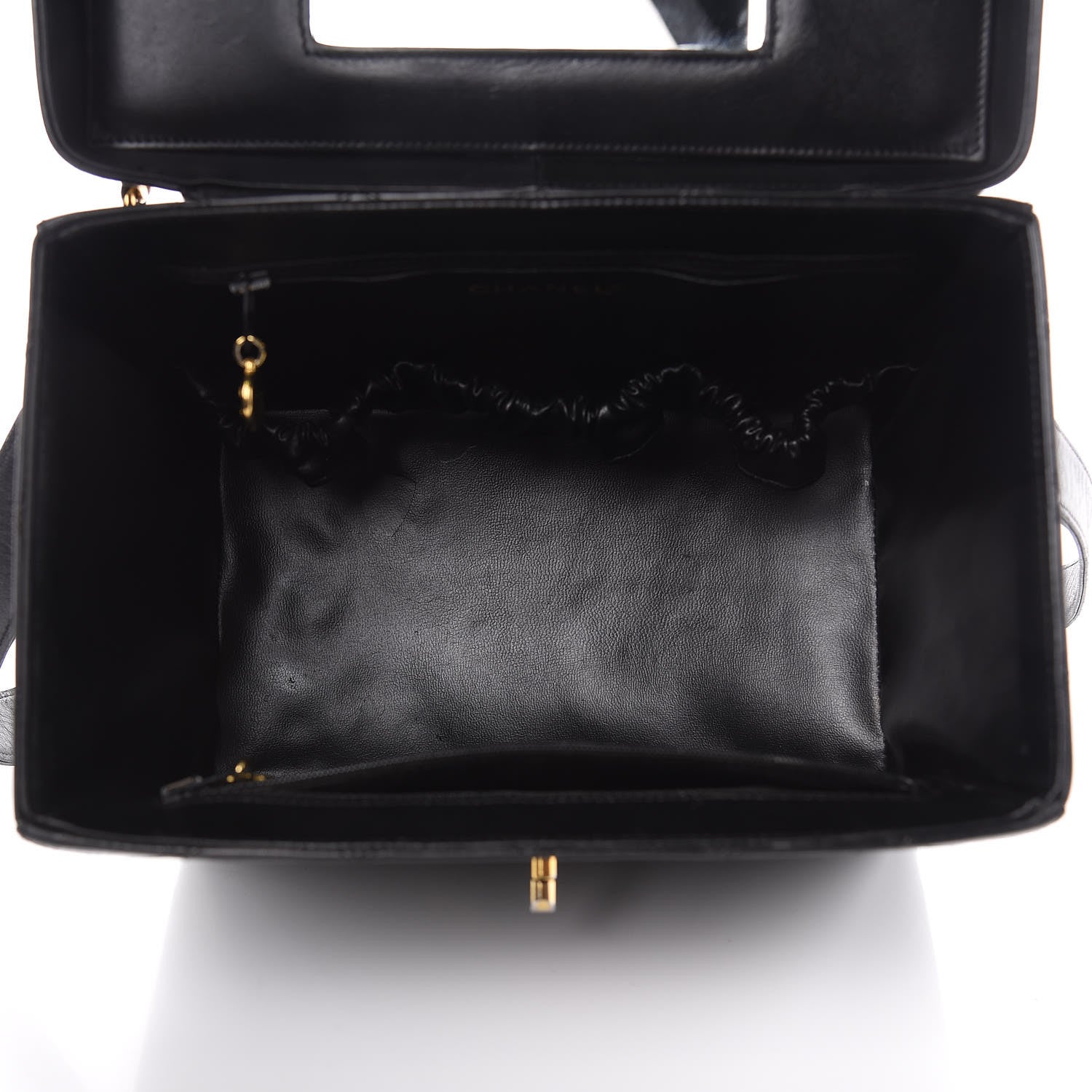 Chanel Calfskin Stitch Vanity Case Black 5 of 22