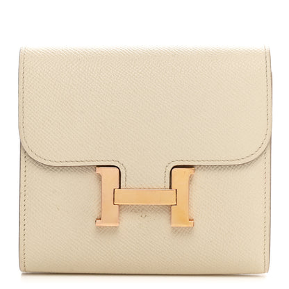 Hermes Epsom Constance Short Wallet Craie 1 of 10