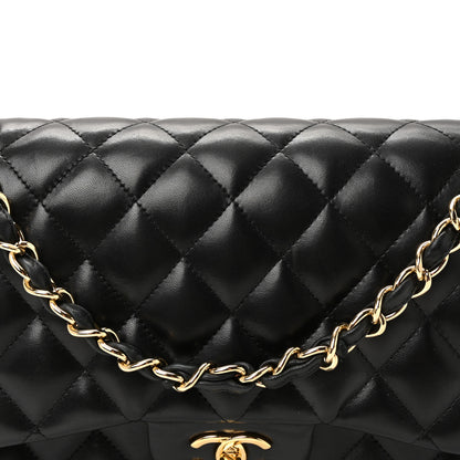 Chanel Lambskin Quilted Jumbo Double Flap Black 8 of 10