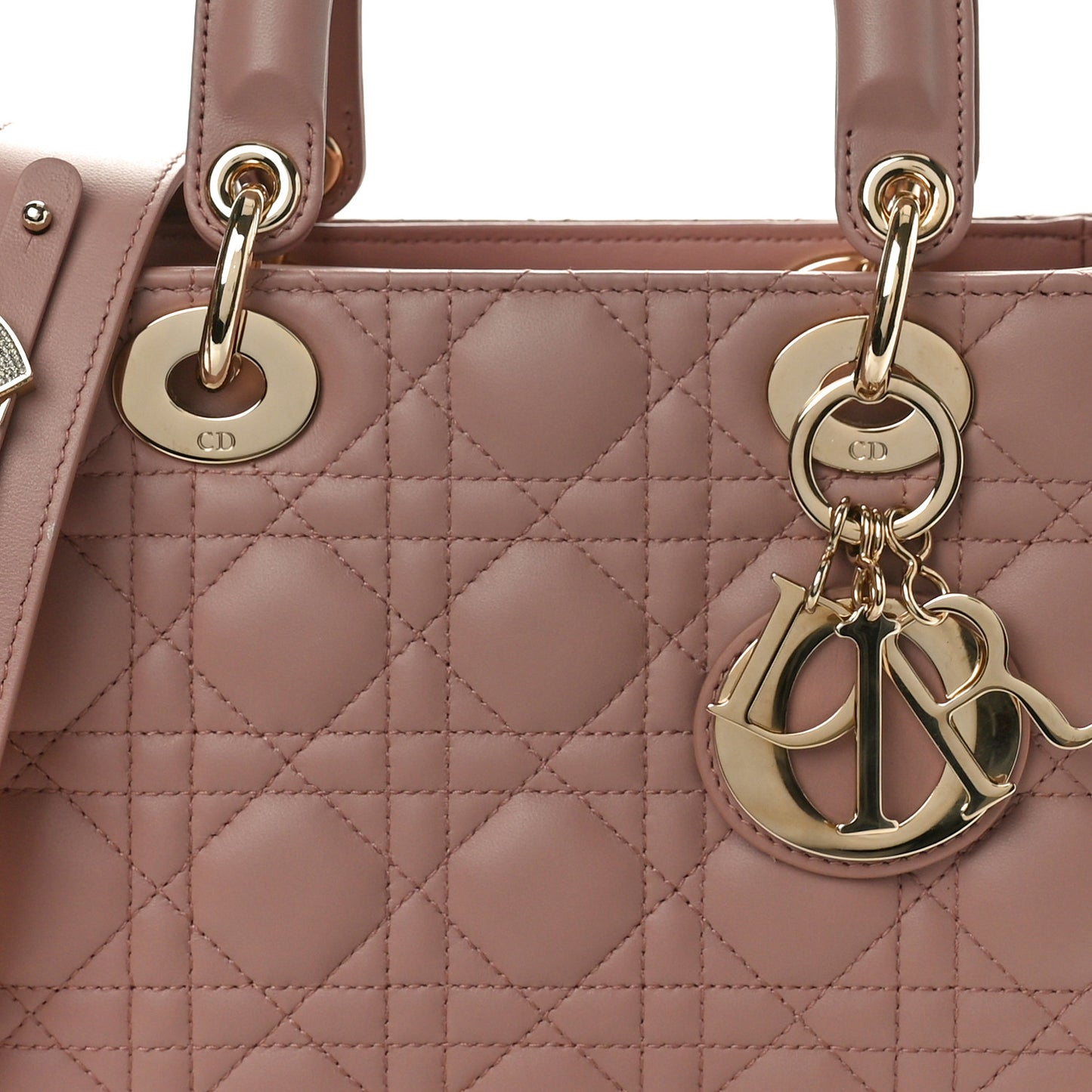 Lambskin Cannage Small My ABCDior Lady Dior Antique Pink