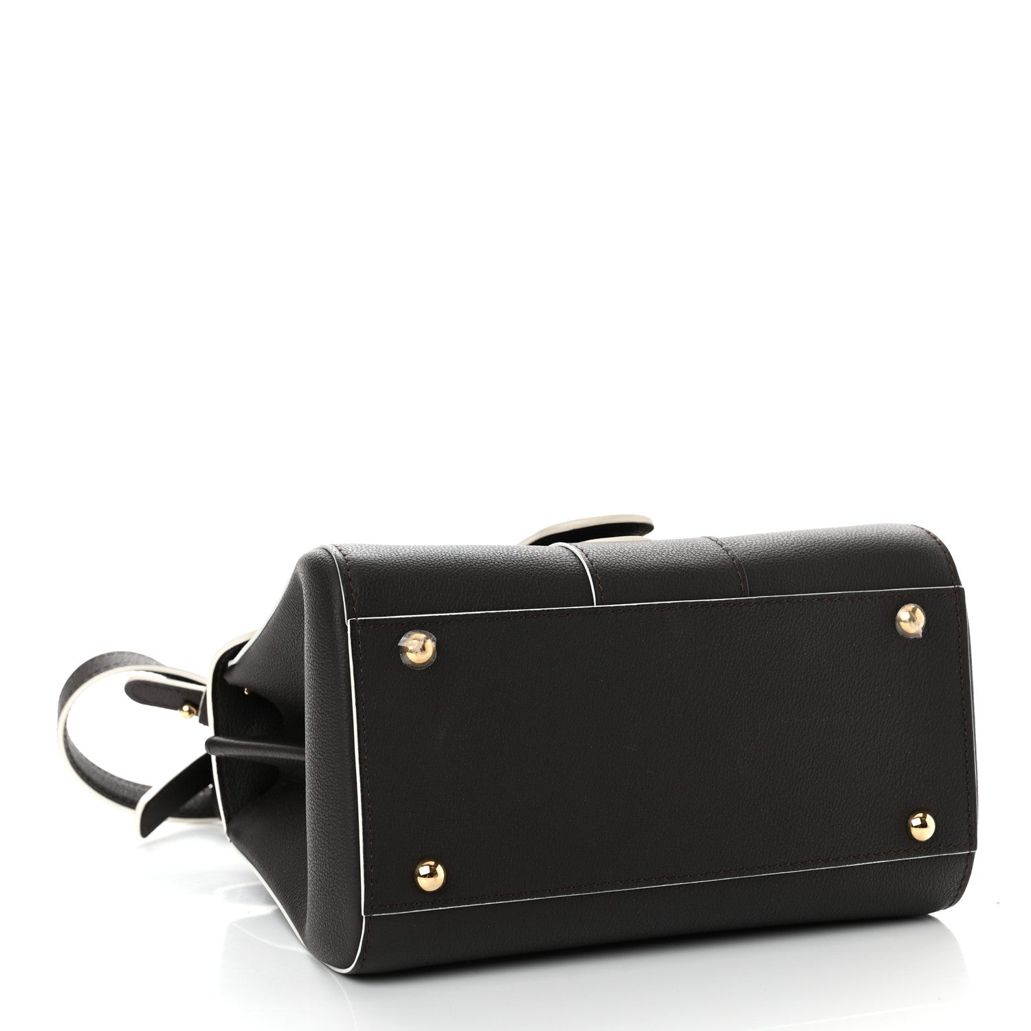 Delvaux Grained Calfskin Bi-Color Brillant Mini Satchel Black 3 of 10