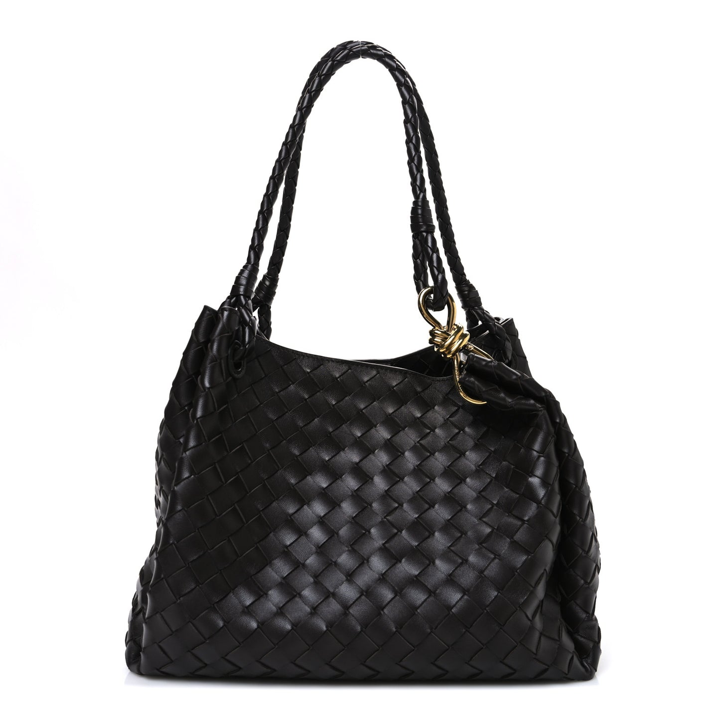 Nappa Intrecciato Large Andiamo Parachute Shoulder Bag Fondant
