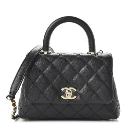 Chanel Caviar Quilted Extra Mini Coco Handle Flap Black 1 of 11