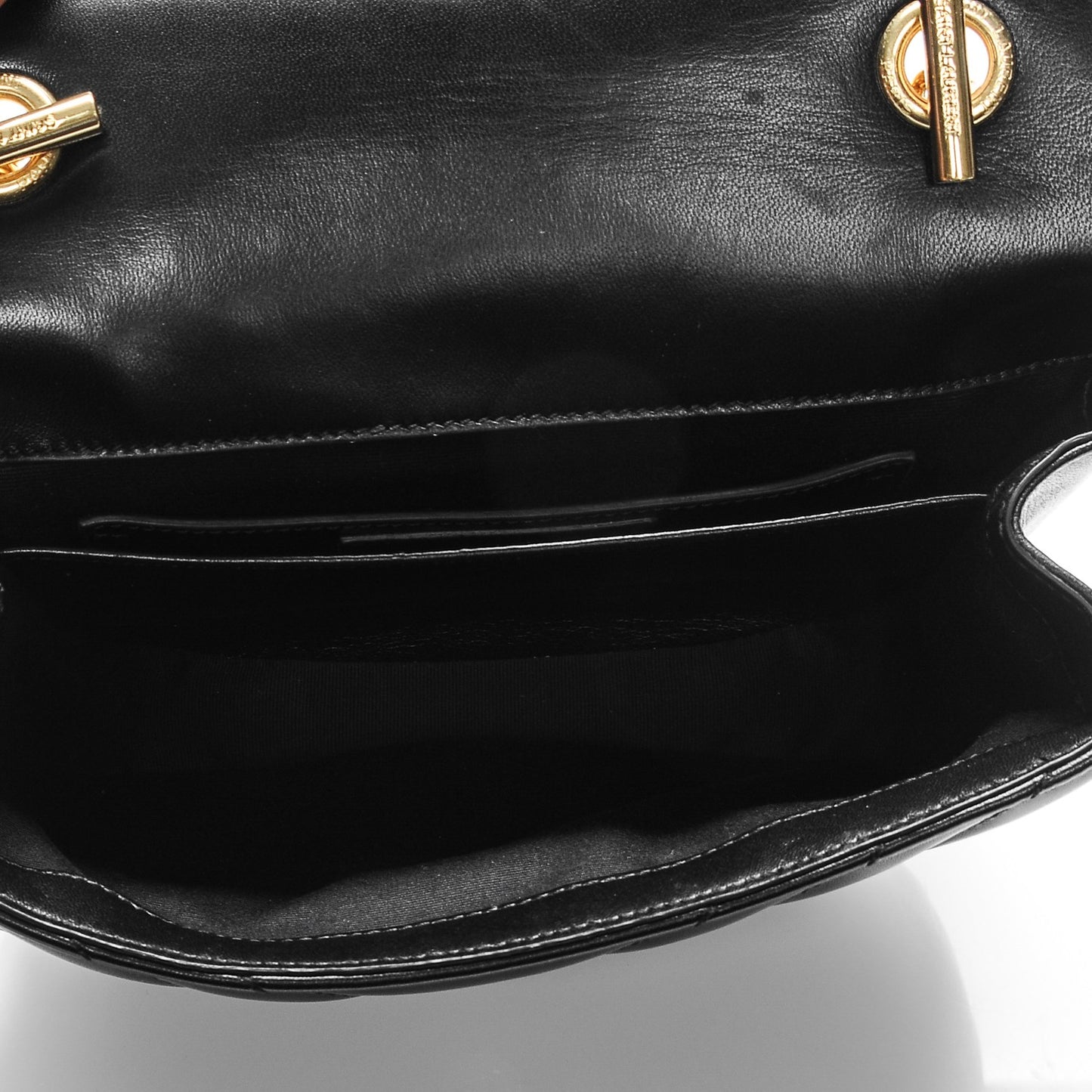 Lambskin Matelasse Chevron Monogram Bubble Chain Crossbody Black